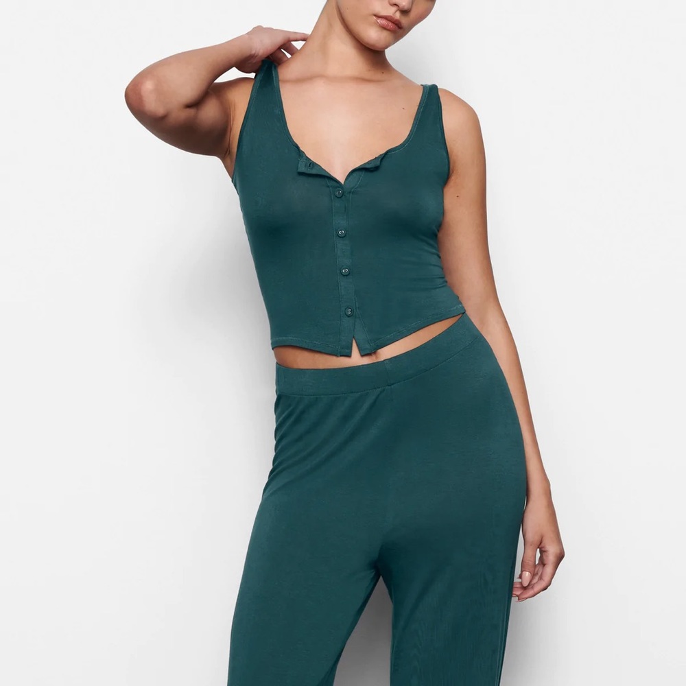 NWT Skims Sleep Button Up Tank in Teal